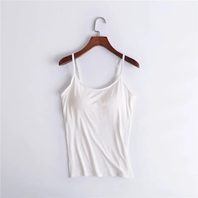 1 1 FREE | ComfiBra™ Women's Camisole with Built-in Padded Bra Top