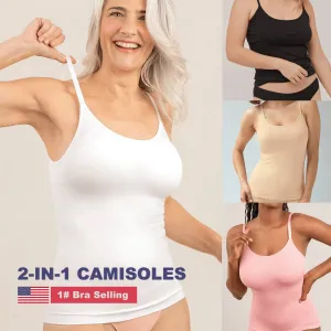 1 1 FREE | ComfiBra™ Women's Camisole with Built-in Padded Bra Top