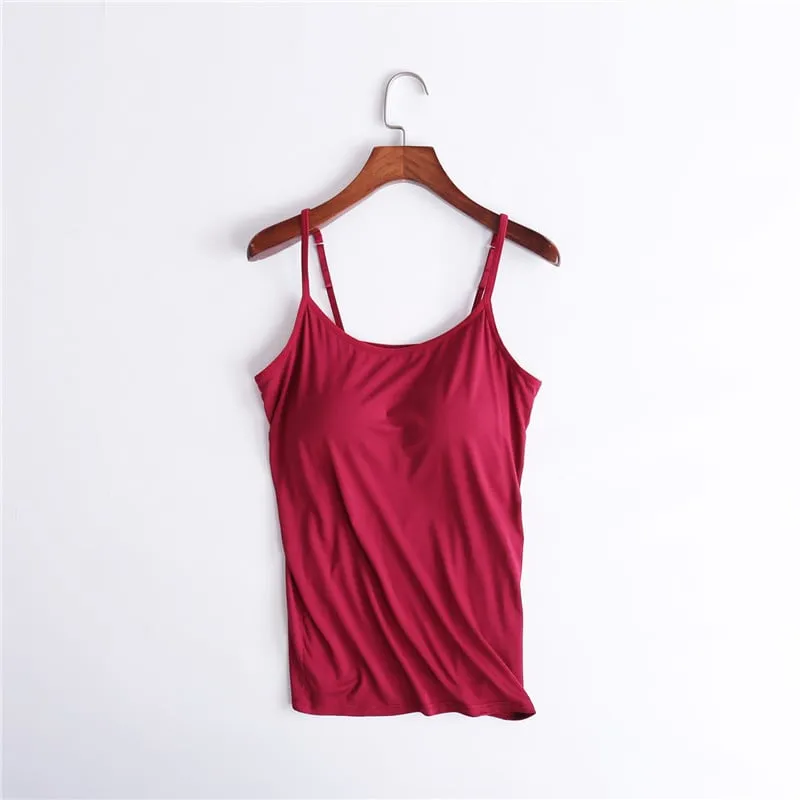1 1 FREE | ComfiBra™ Women's Camisole with Built-in Padded Bra Top