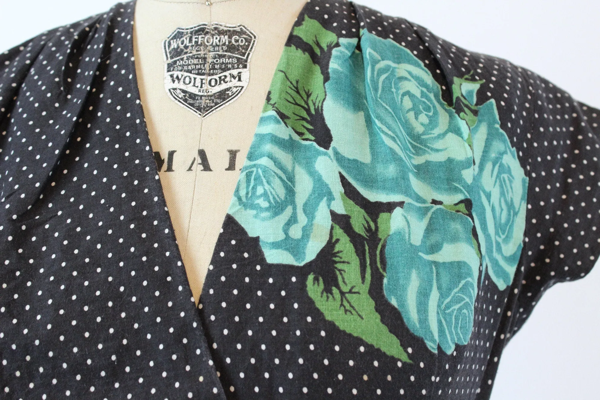 1950s Mode O' Day ROSE WRAP dress small | new spring