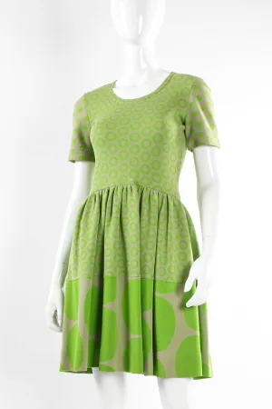 1965 Mixed Circle Dot Knit Dress