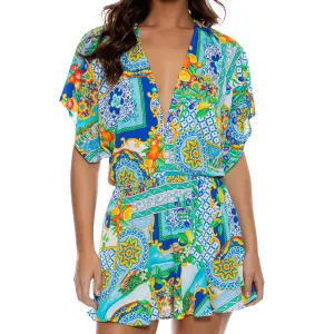 AMALFI - Playera V Neck Ruffle Dress