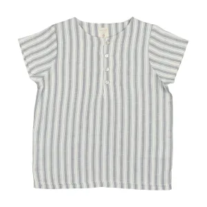 Analogie Loop Button Shirt - Light Blue Stripe