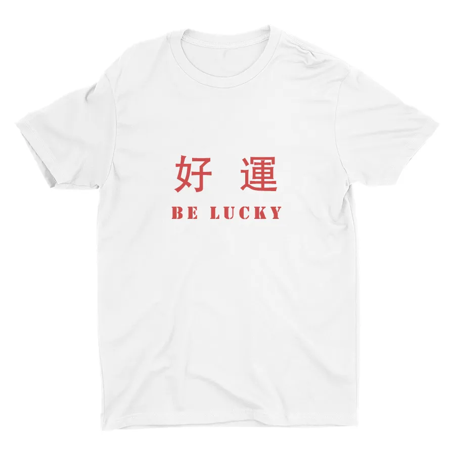 BE LUCKY Printed Cotton Tee