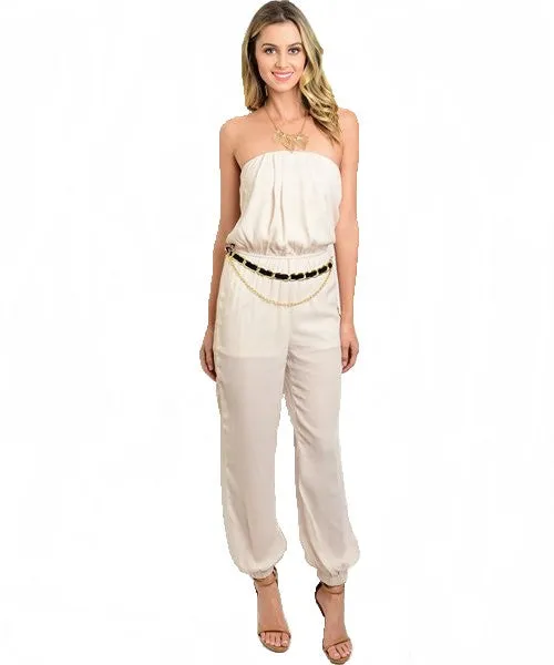 Belted Halter Jumpsuit