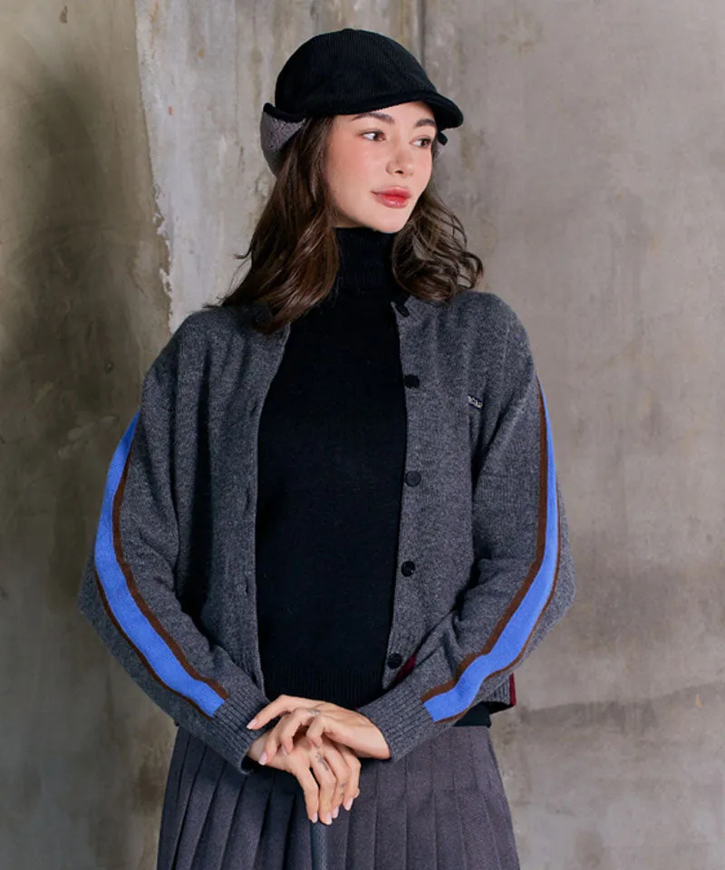 BENECIA 12 Ally Color Block Cardigan - Charcoal Gray