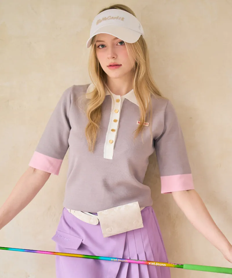 BENECIA 12 Blossom Collar Knit - Gray