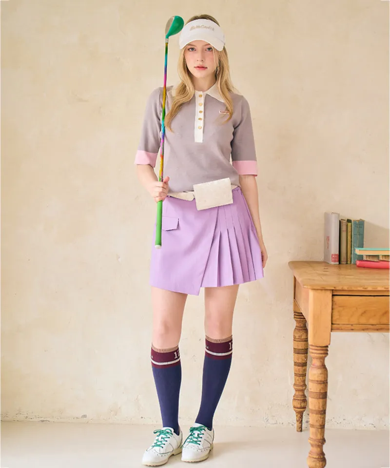 BENECIA 12 Blossom Collar Knit - Gray