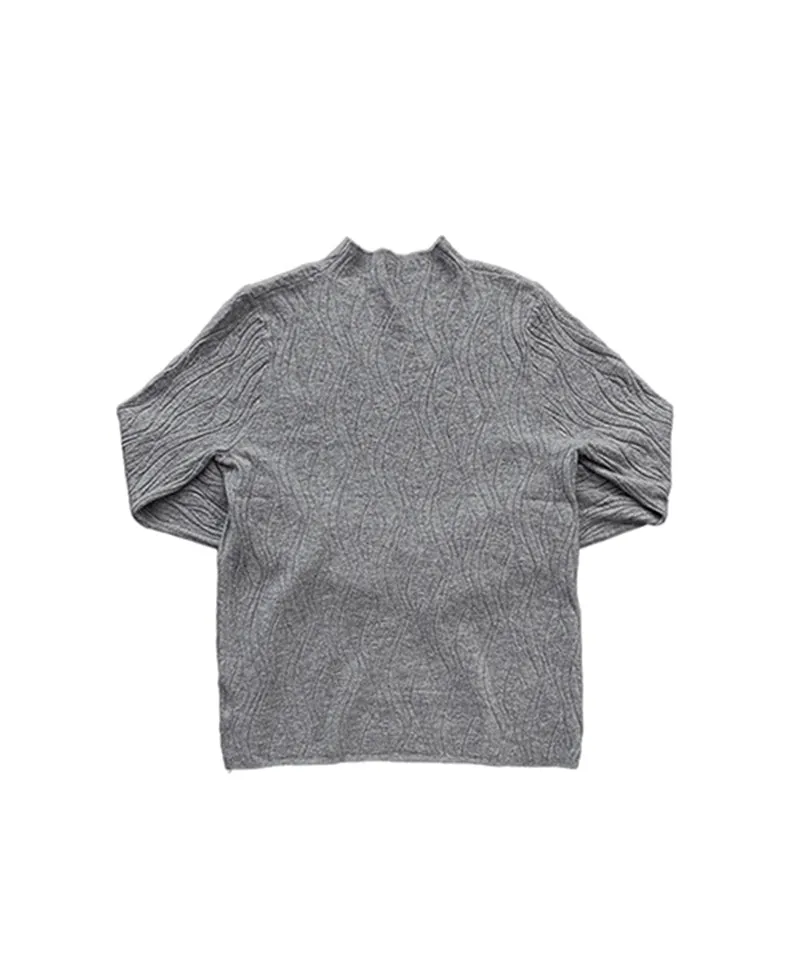 BENECIA 12 Wave Mockneck - Gray