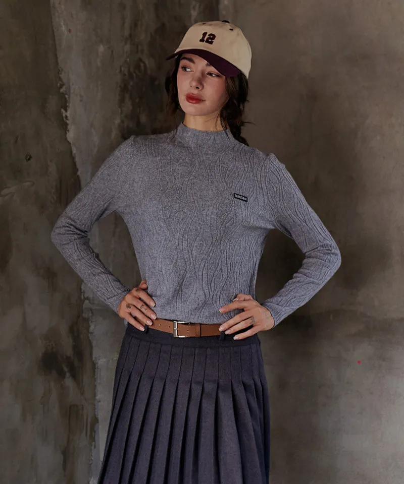 BENECIA 12 Wave Mockneck - Gray