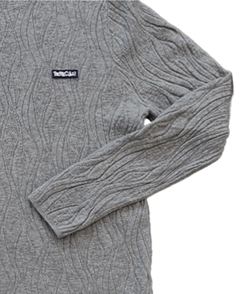 BENECIA 12 Wave Mockneck - Gray