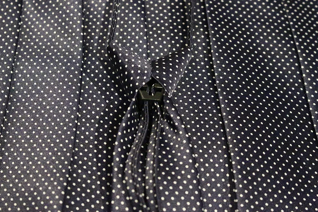 Blue Dotted Kids Zipper Tie with Small White Dots