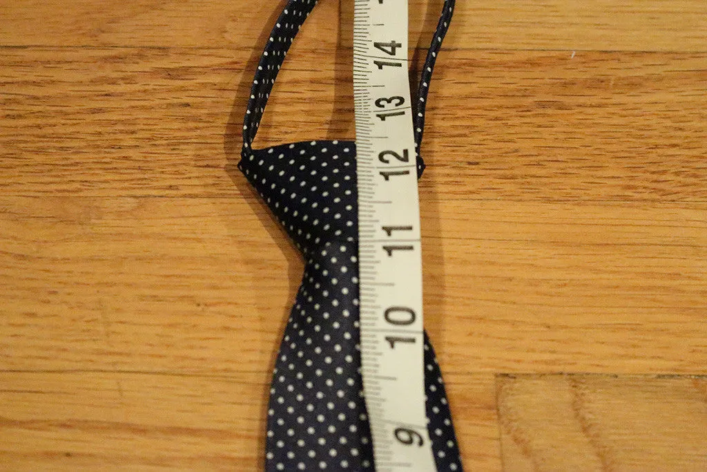 Blue Dotted Kids Zipper Tie with Small White Dots