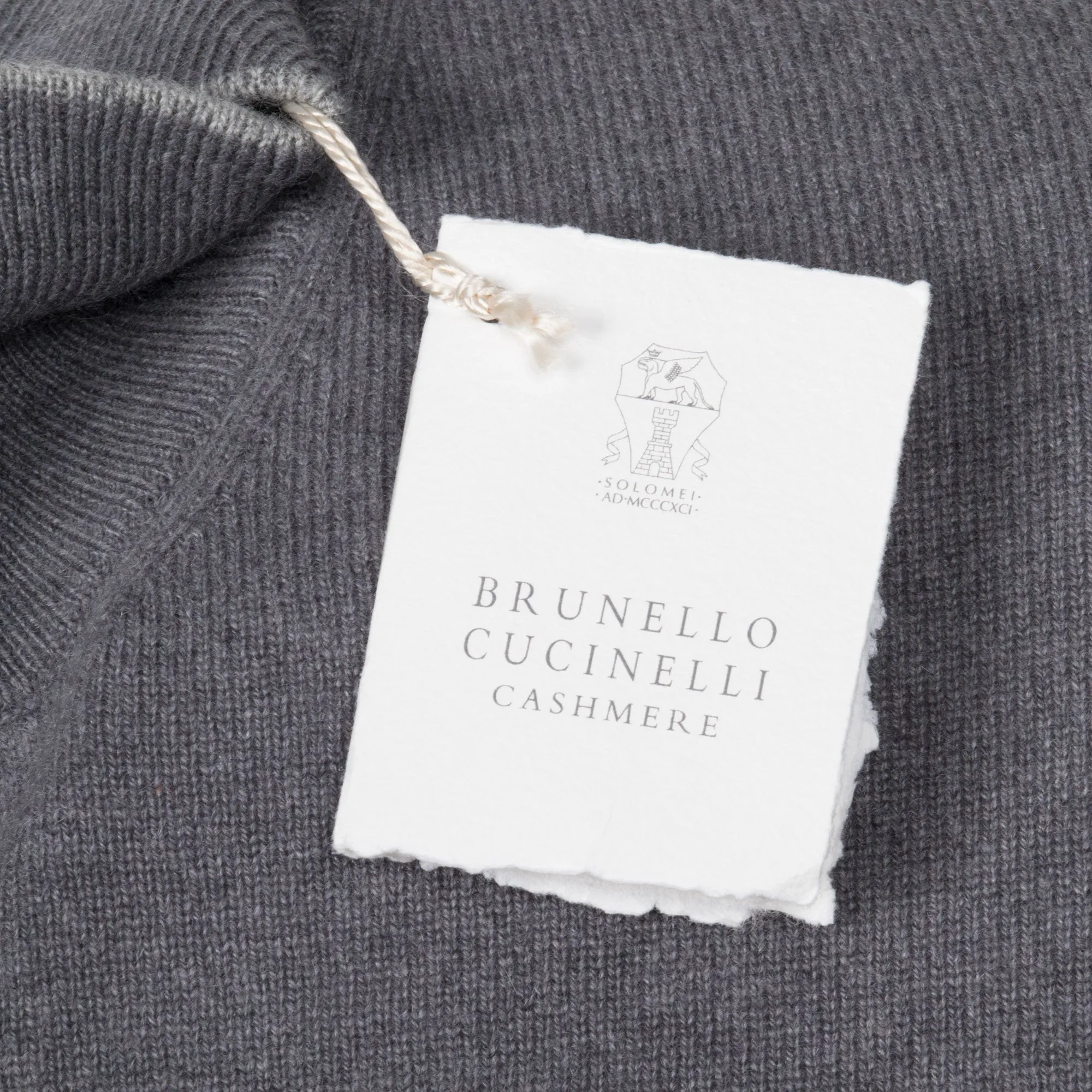 Brunello Cucinelli Lupetto Zip Cashmere Sweater in Gray
