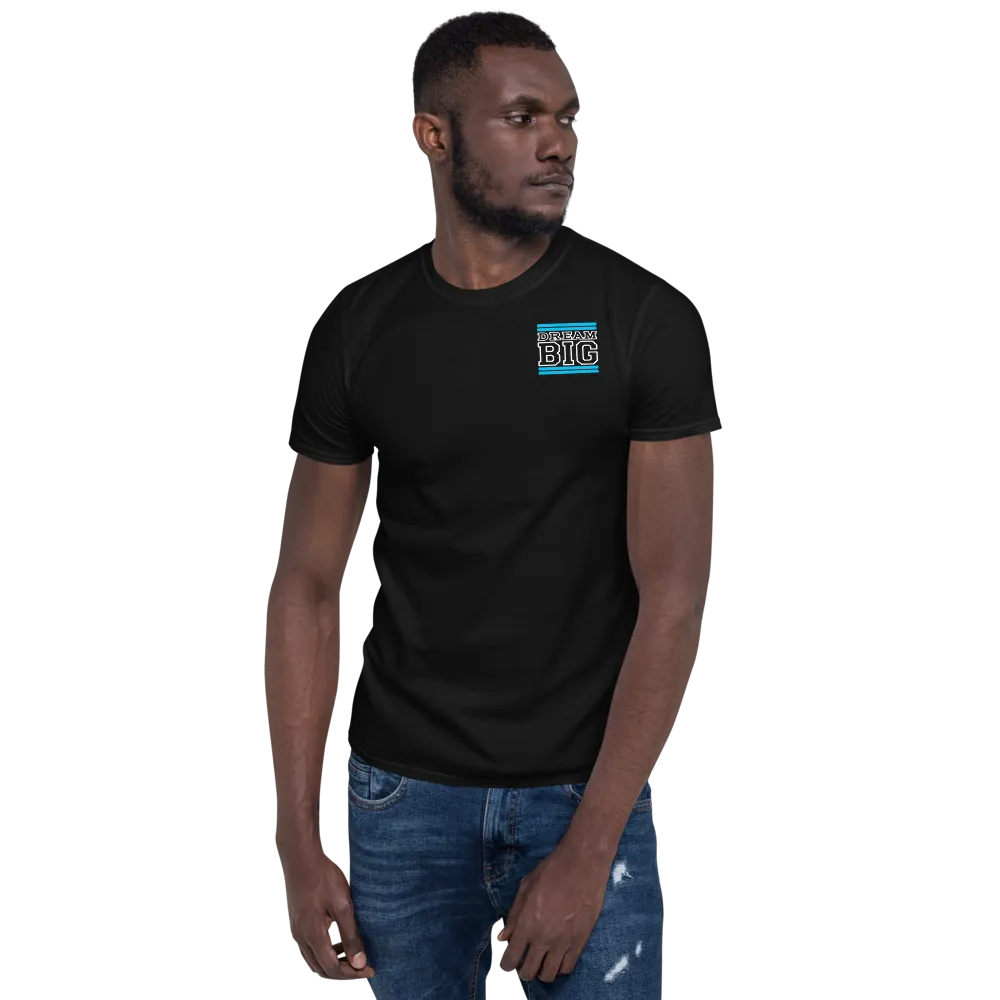 Carolina Blue and White Dream Big Lifestyle Short-Sleeve Unisex T-Shirt