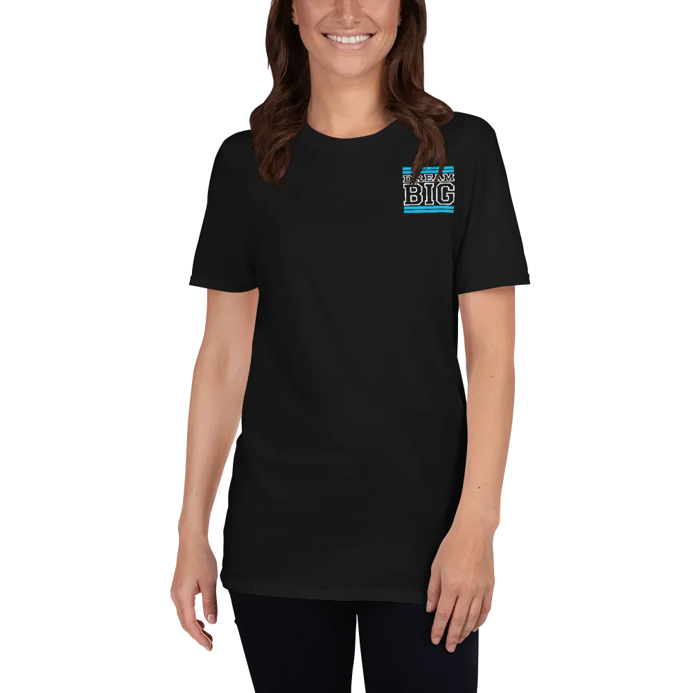 Carolina Blue and White Dream Big Lifestyle Short-Sleeve Unisex T-Shirt