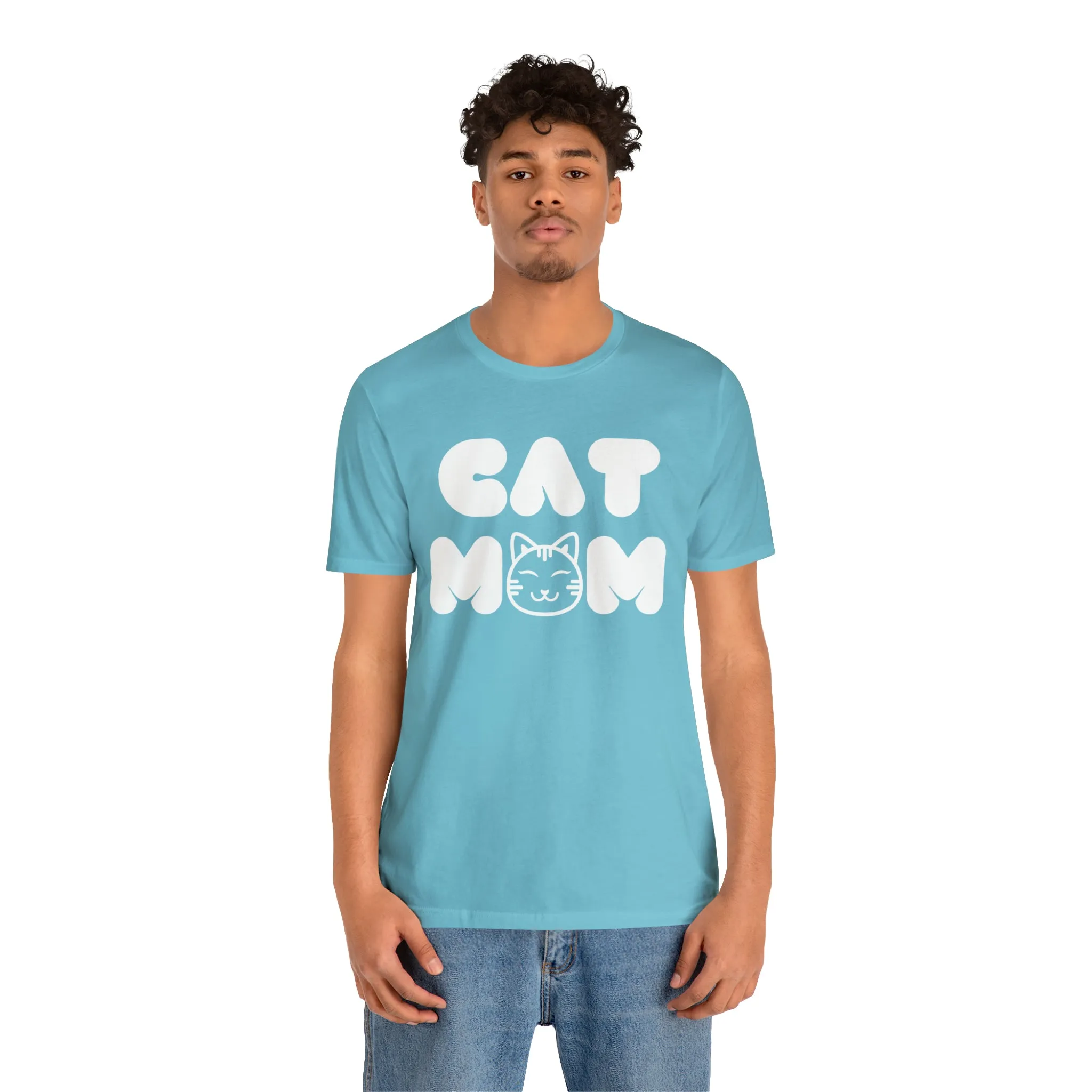 Cat Mom Printed Tee Shirt
