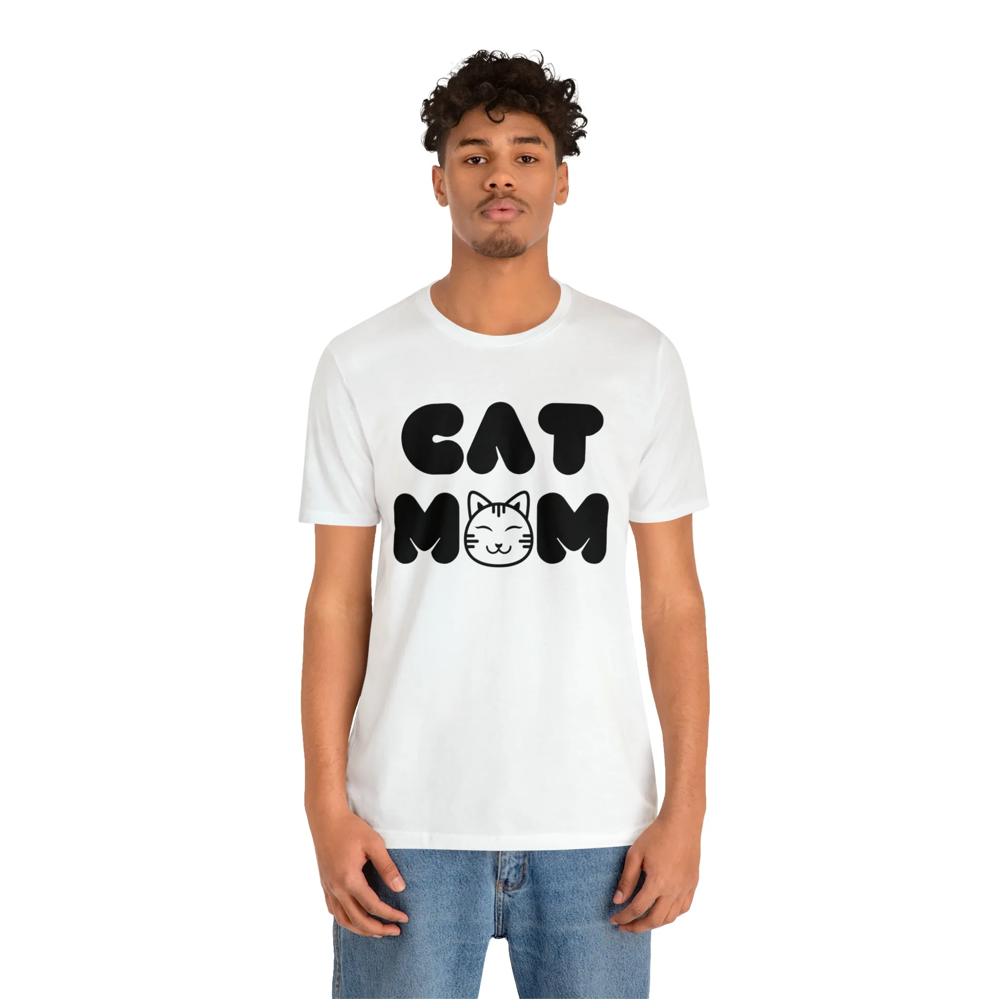 Cat Mom Printed Tee Shirt