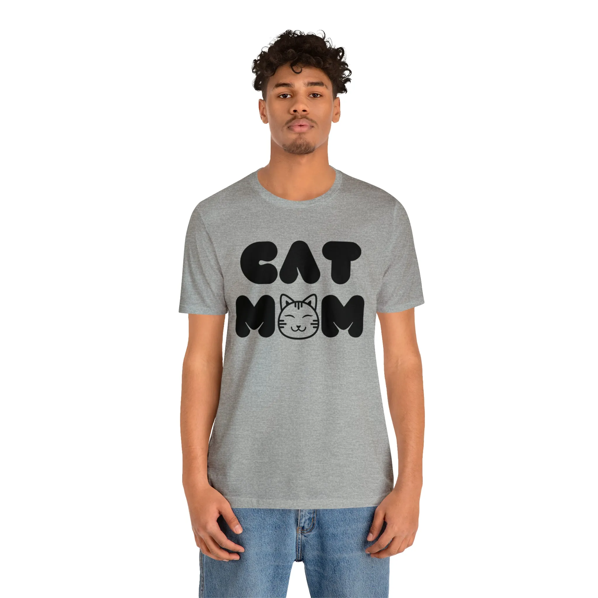 Cat Mom Printed Tee Shirt