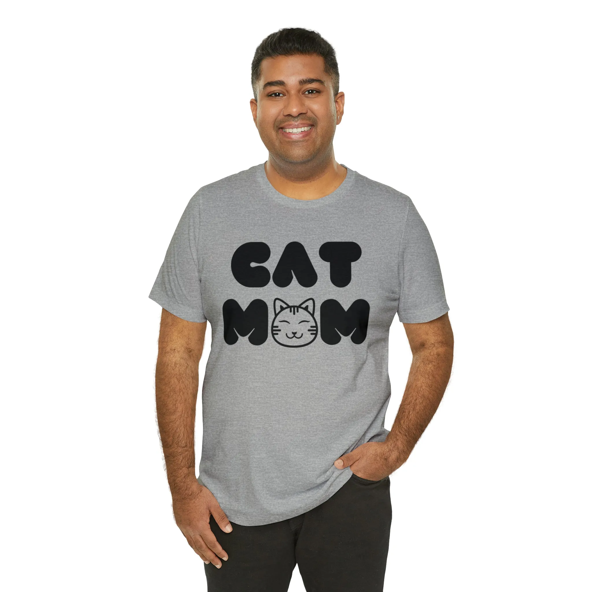 Cat Mom Printed Tee Shirt