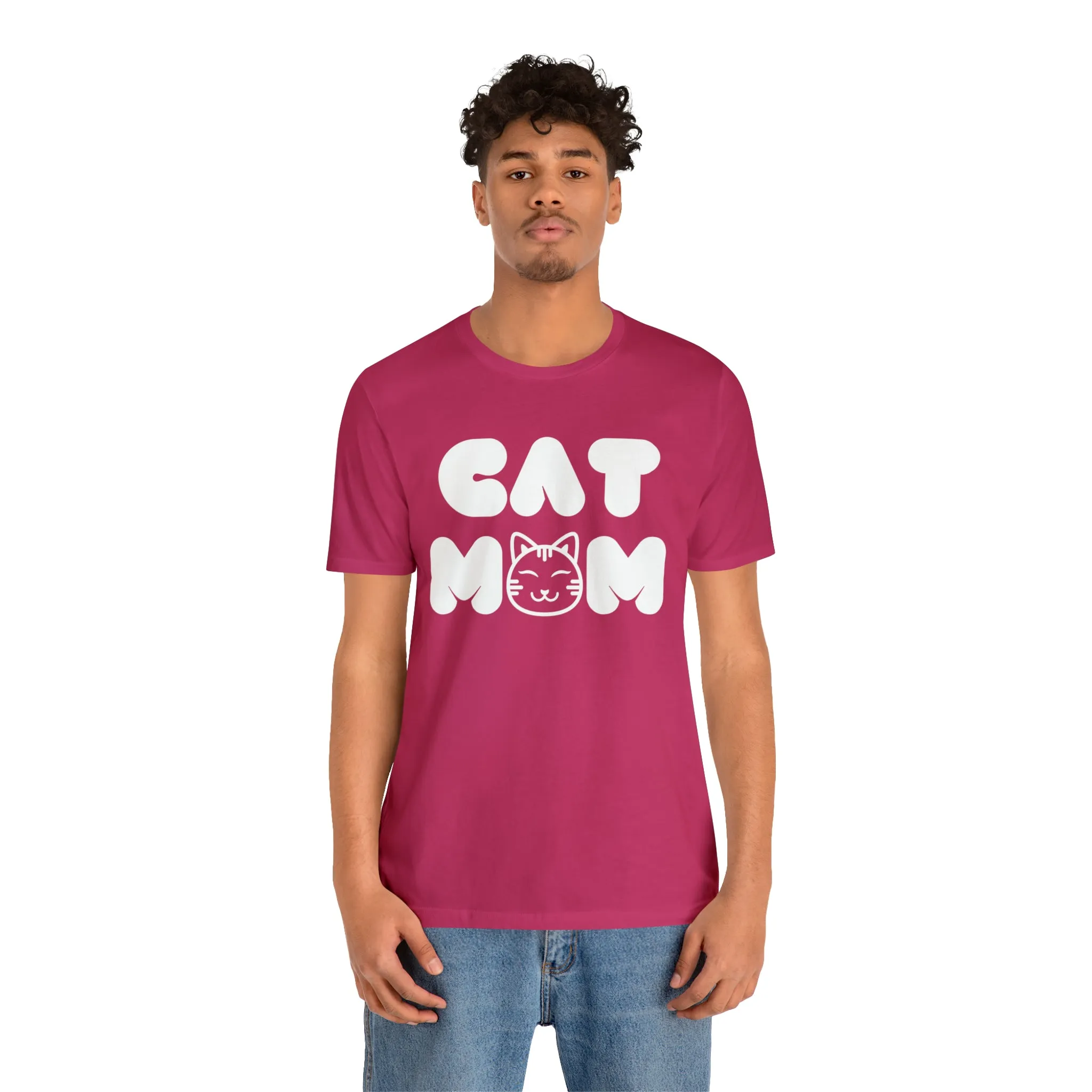 Cat Mom Printed Tee Shirt