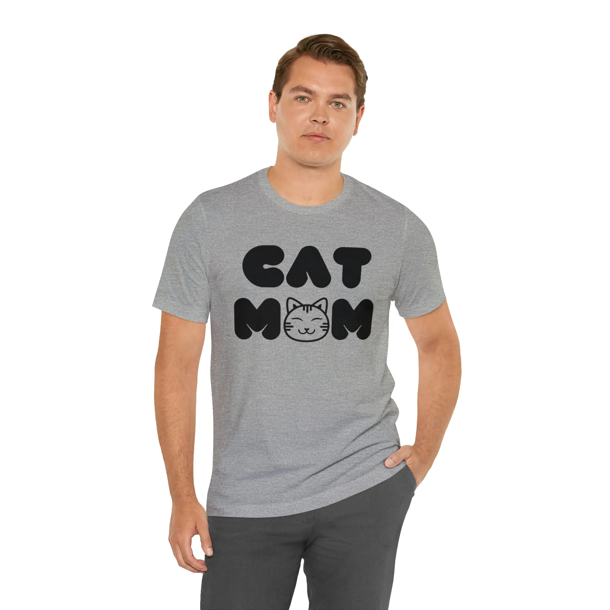 Cat Mom Printed Tee Shirt