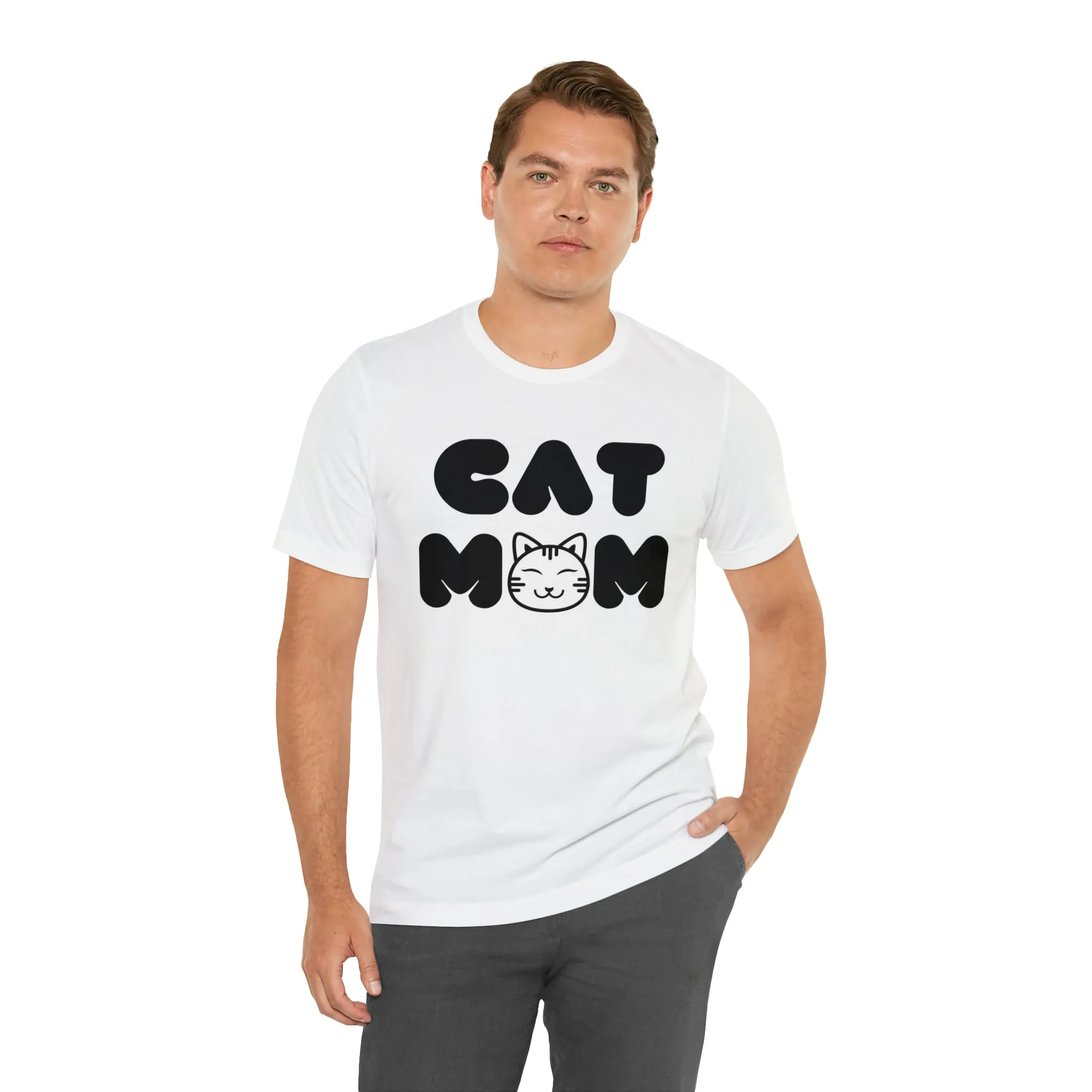 Cat Mom Printed Tee Shirt