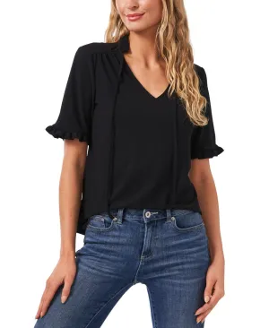Cece Womens Ruffled Tie-Neck Top 7051661