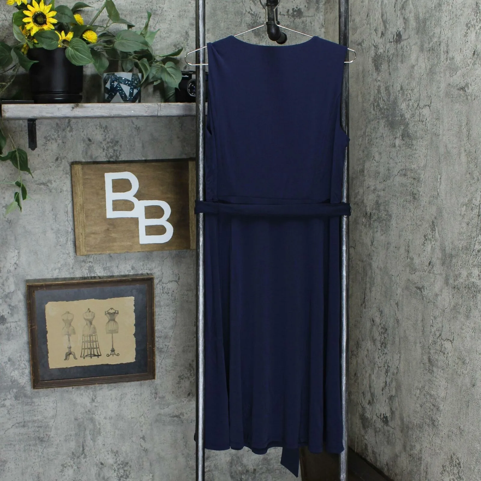 Charter Club Petite Sleeveless Belted Knit Midi Dress
