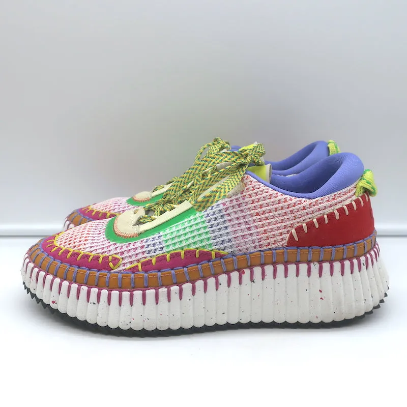Chloe Nama Recycled Mesh Low Top Sneakers Multicolor Size 39