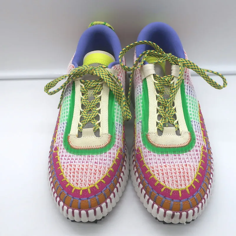 Chloe Nama Recycled Mesh Low Top Sneakers Multicolor Size 39