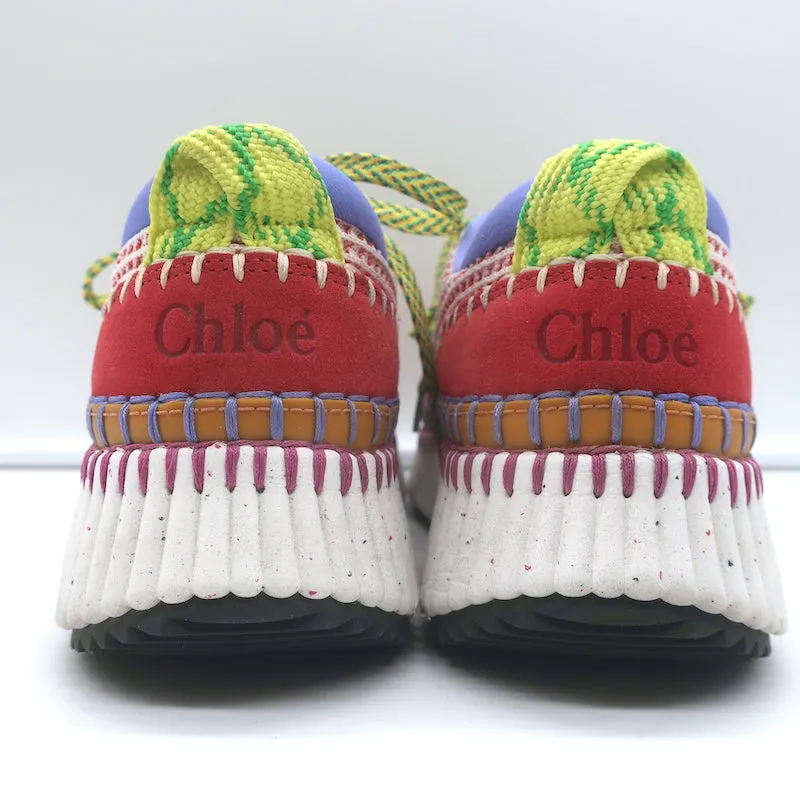 Chloe Nama Recycled Mesh Low Top Sneakers Multicolor Size 39