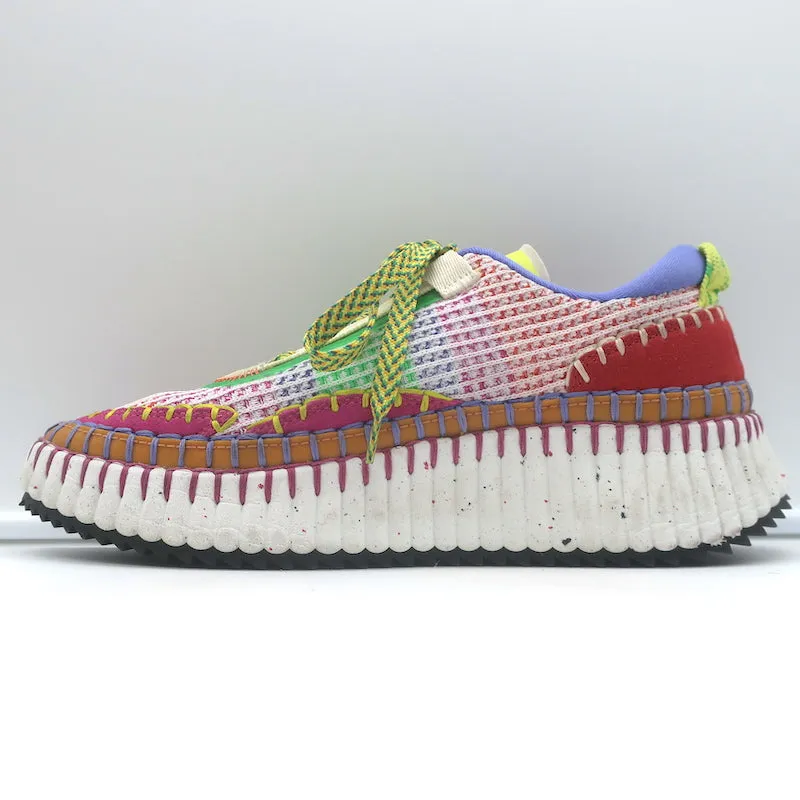 Chloe Nama Recycled Mesh Low Top Sneakers Multicolor Size 39