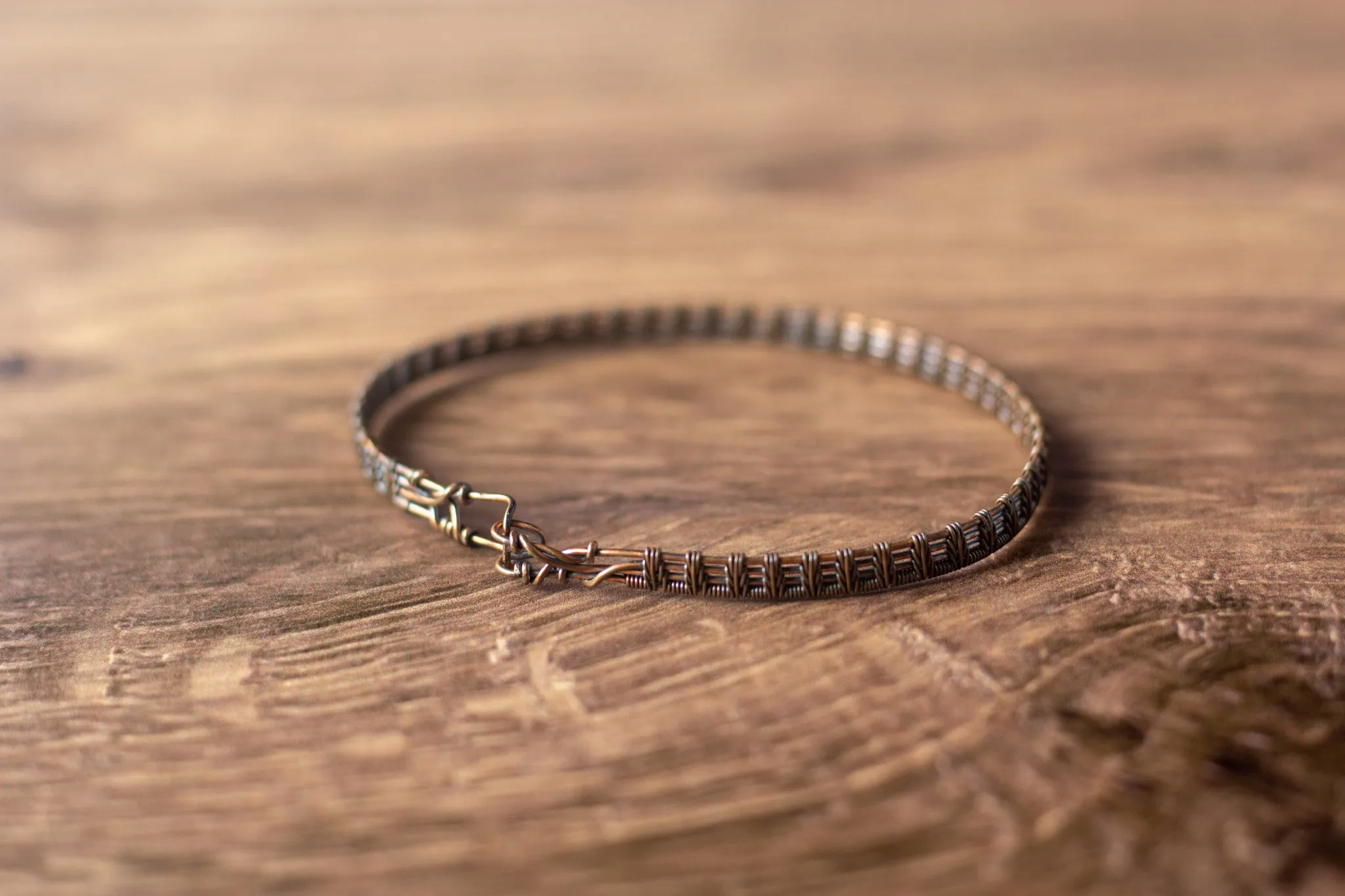 Copper Fern Weave Bracelet