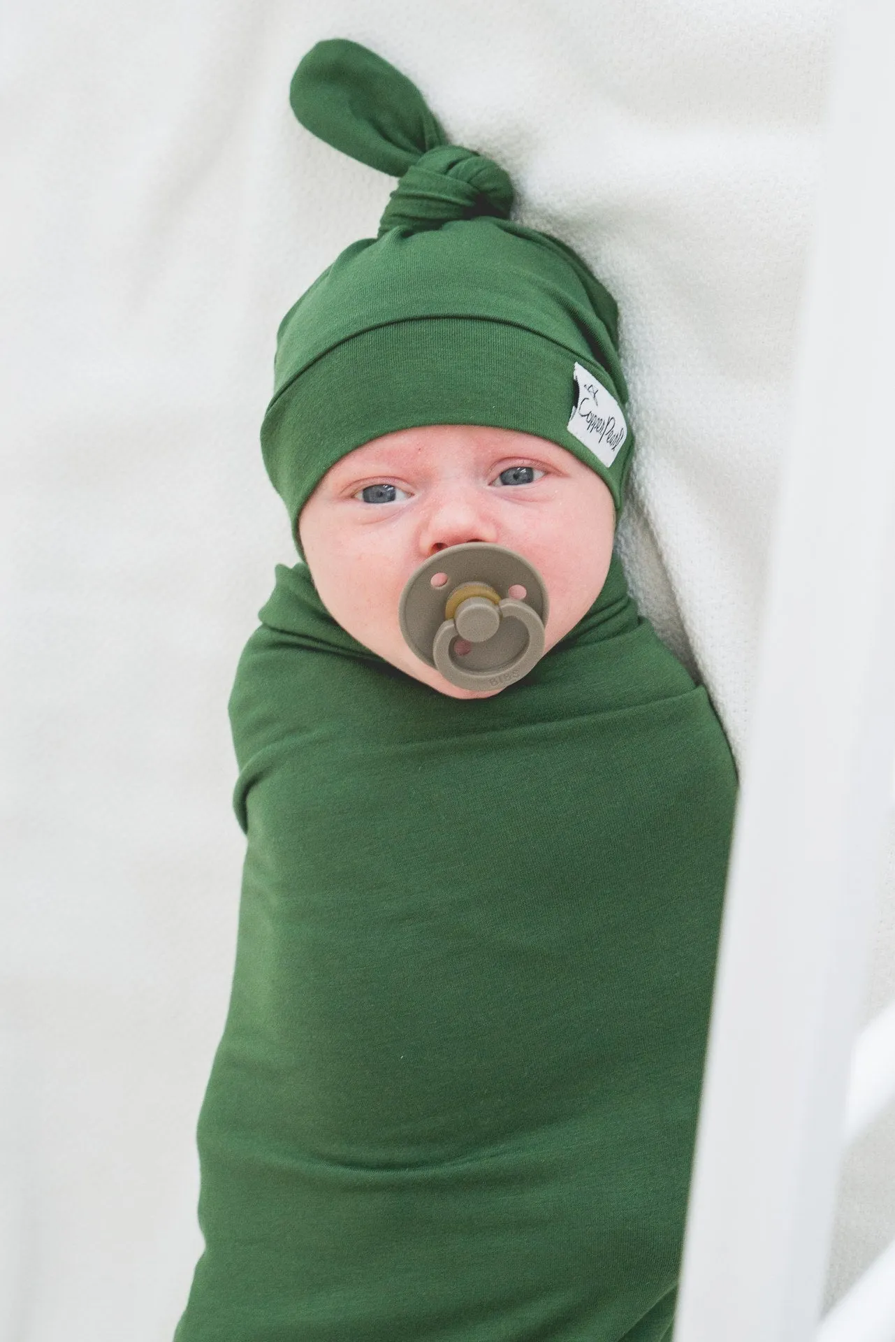 Copper Pearl Alder Knit Swaddle Blanket