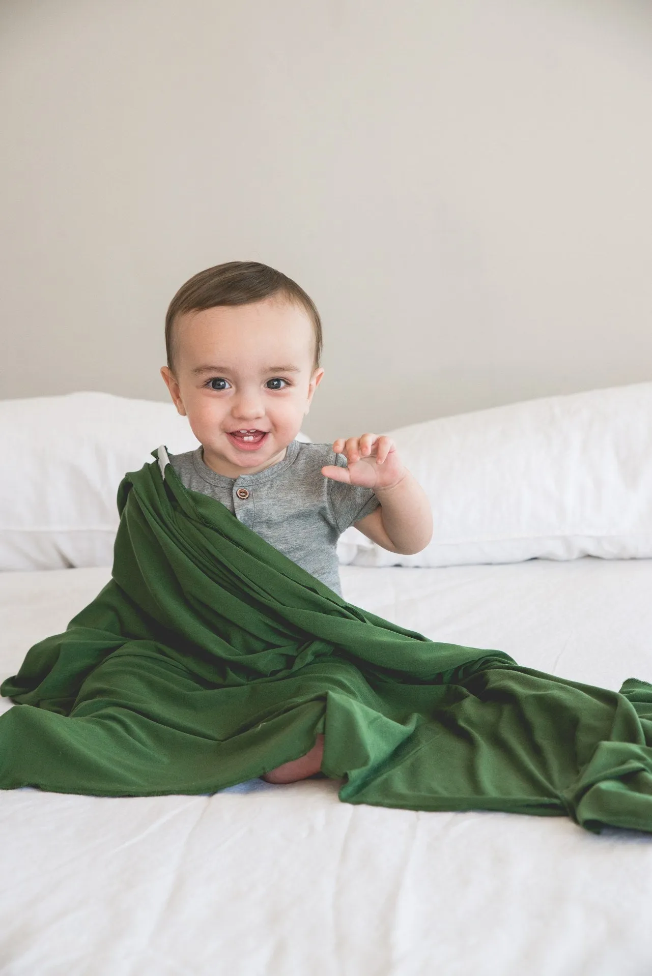 Copper Pearl Alder Knit Swaddle Blanket
