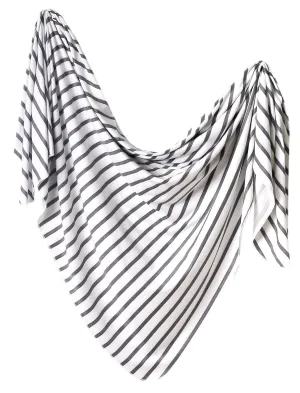 Copper Pearl City Stripe Knit Swaddle Blanket