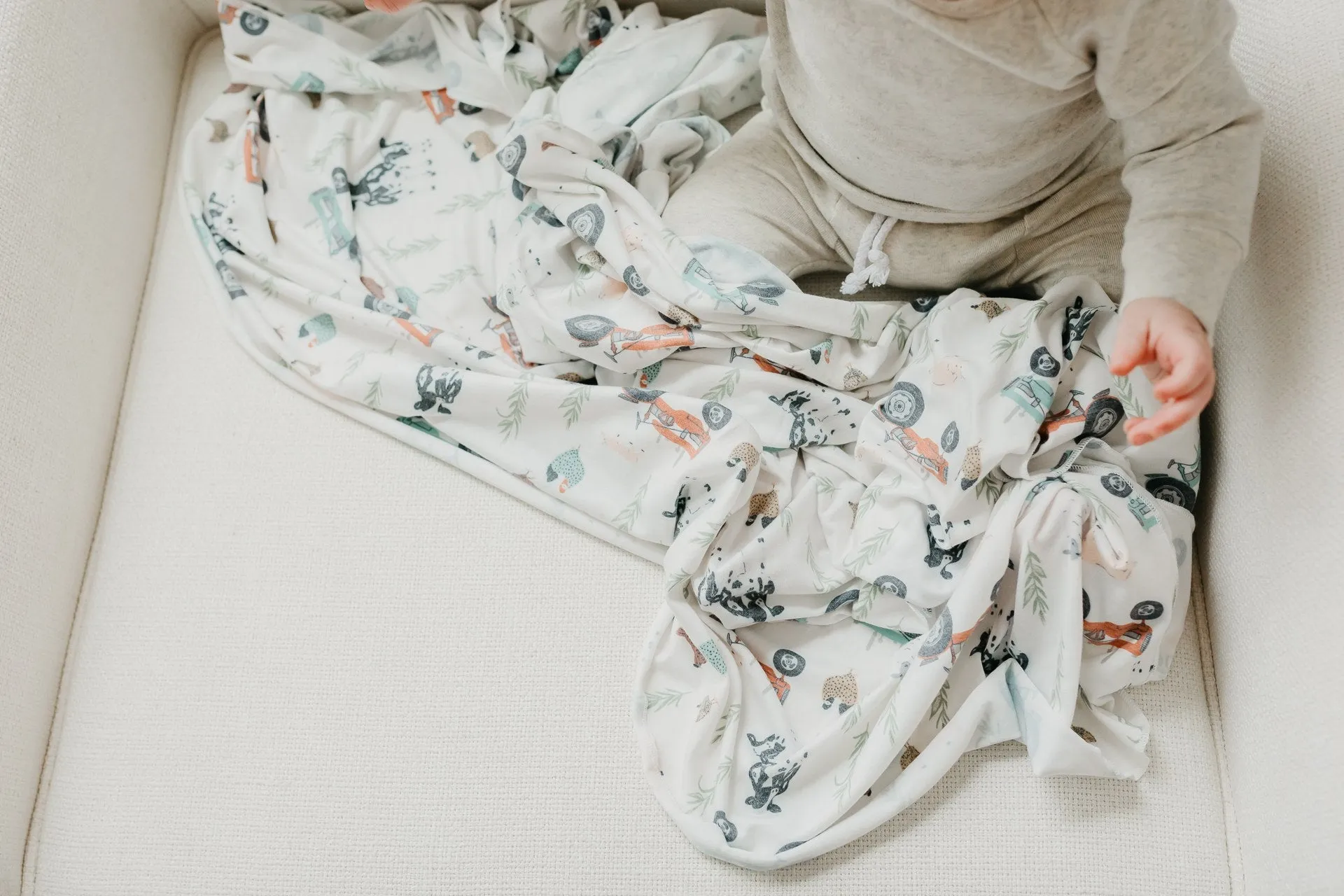 Copper Pearl Jo Knit Swaddle Blanket