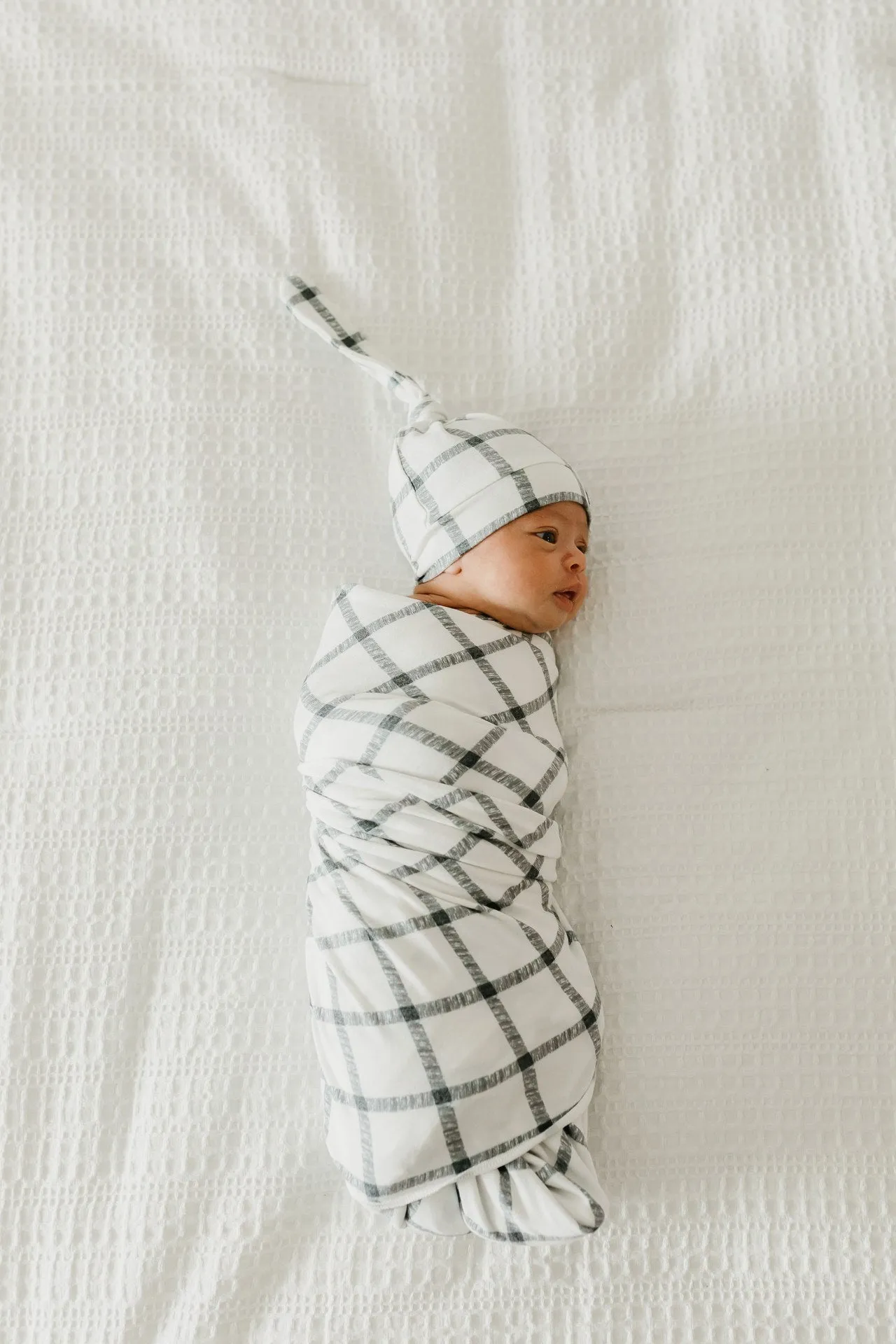 Copper Pearl Ledger Knit Swaddle Blanket