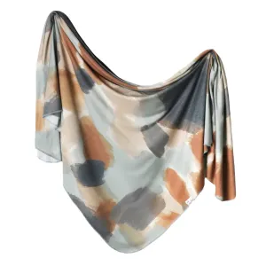 Copper Pearl Picasso Knit Swaddle Blanket