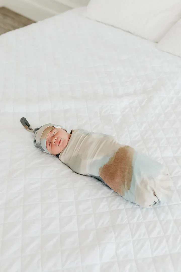 Copper Pearl Picasso Knit Swaddle Blanket