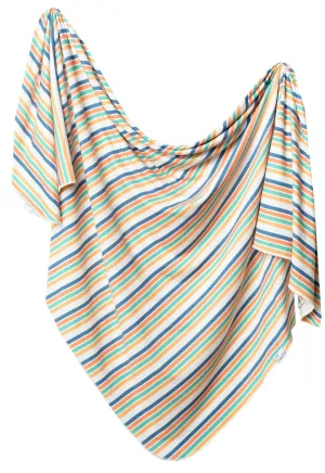 Copper Pearl Retro Knit Swaddle Blanket