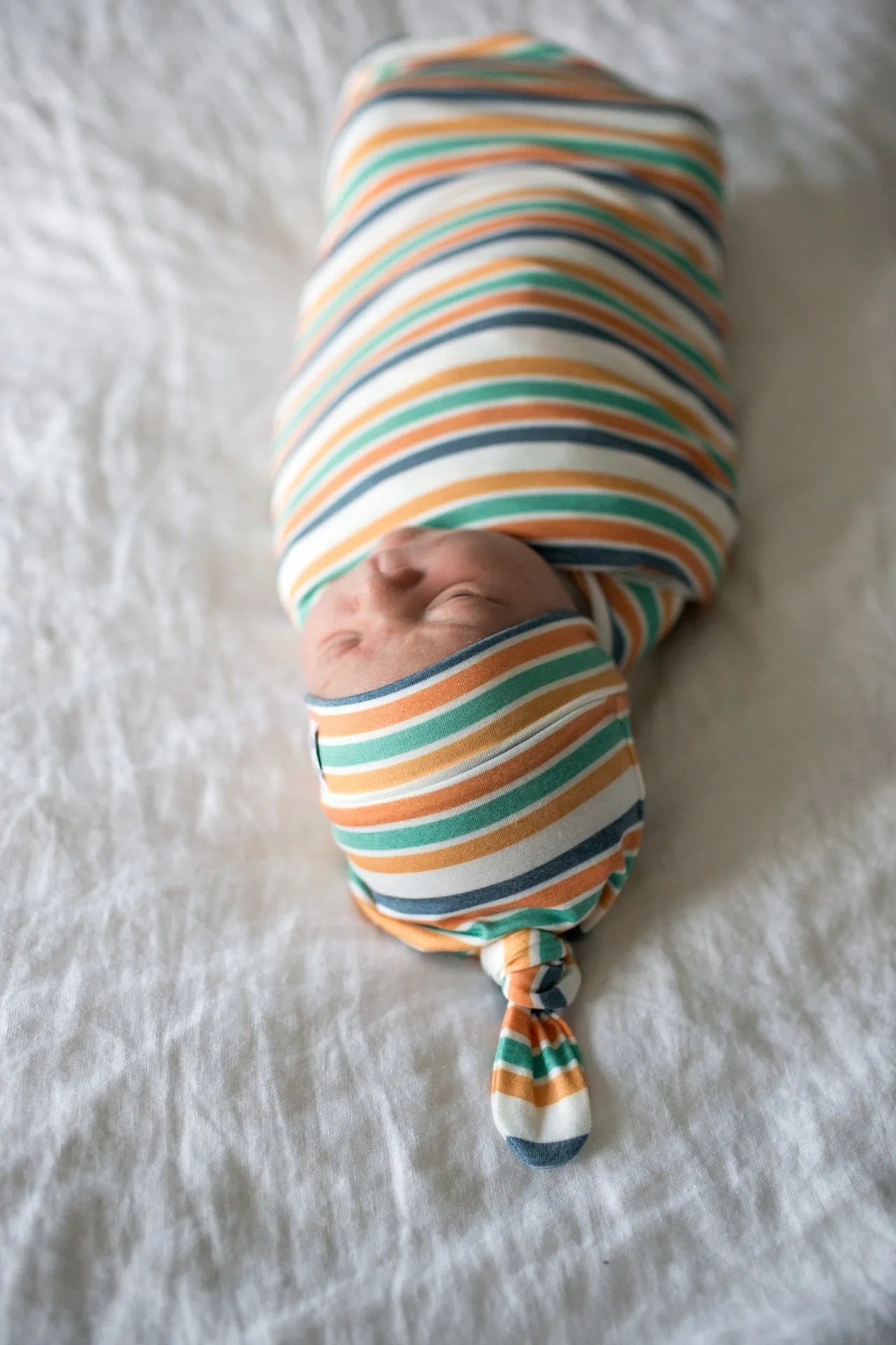 Copper Pearl Retro Knit Swaddle Blanket