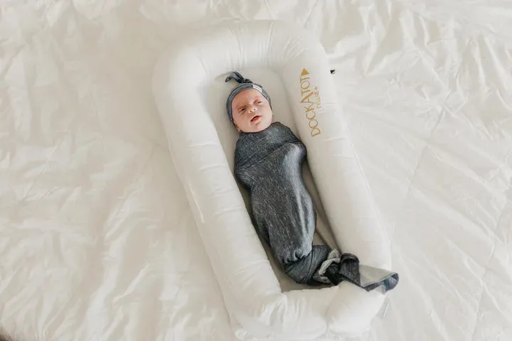 Copper Pearl Slate Knit Swaddle Blanket