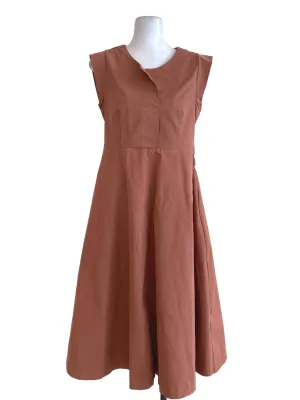 Coral Orange Sleeveless Dress