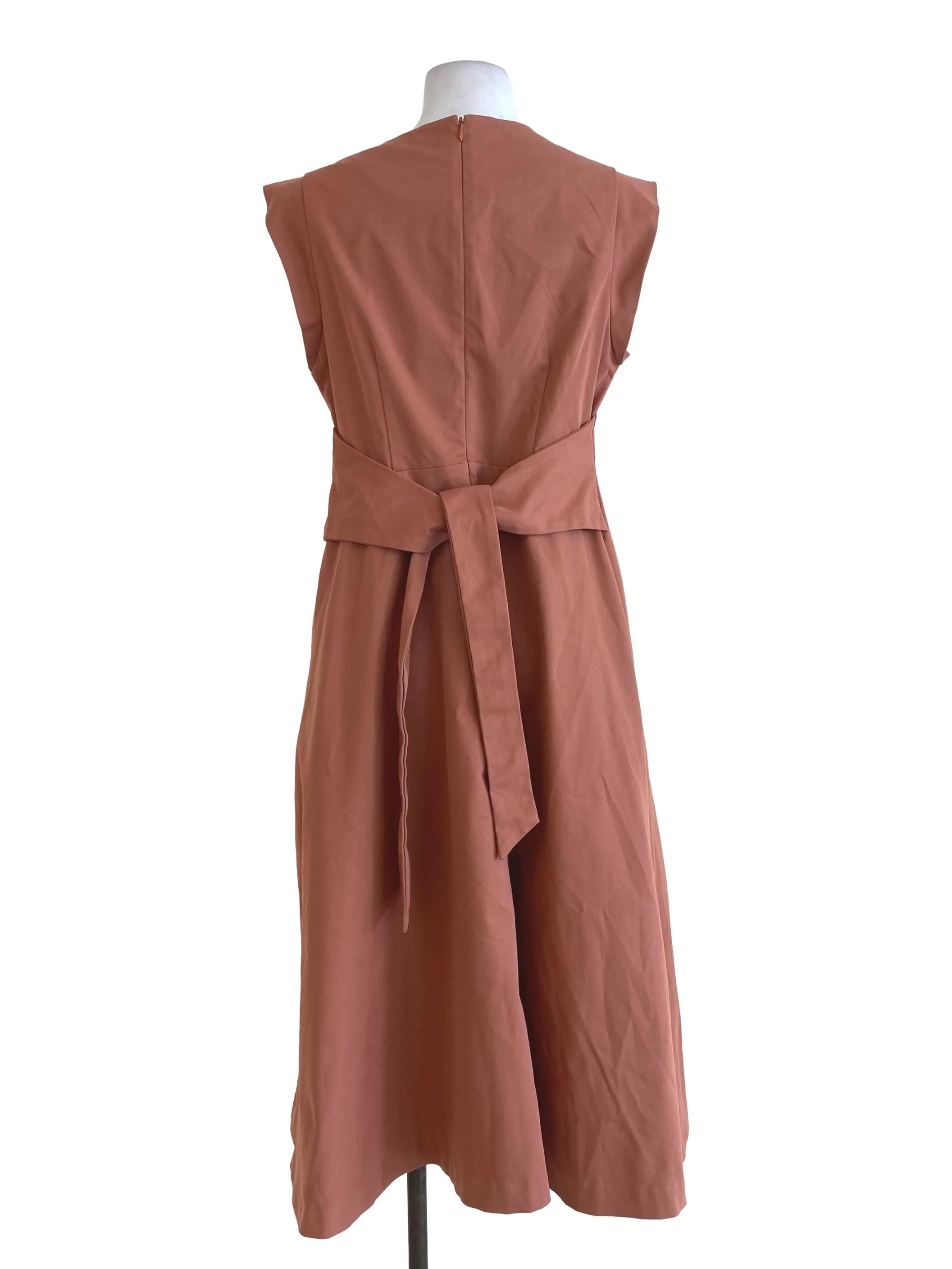 Coral Orange Sleeveless Dress