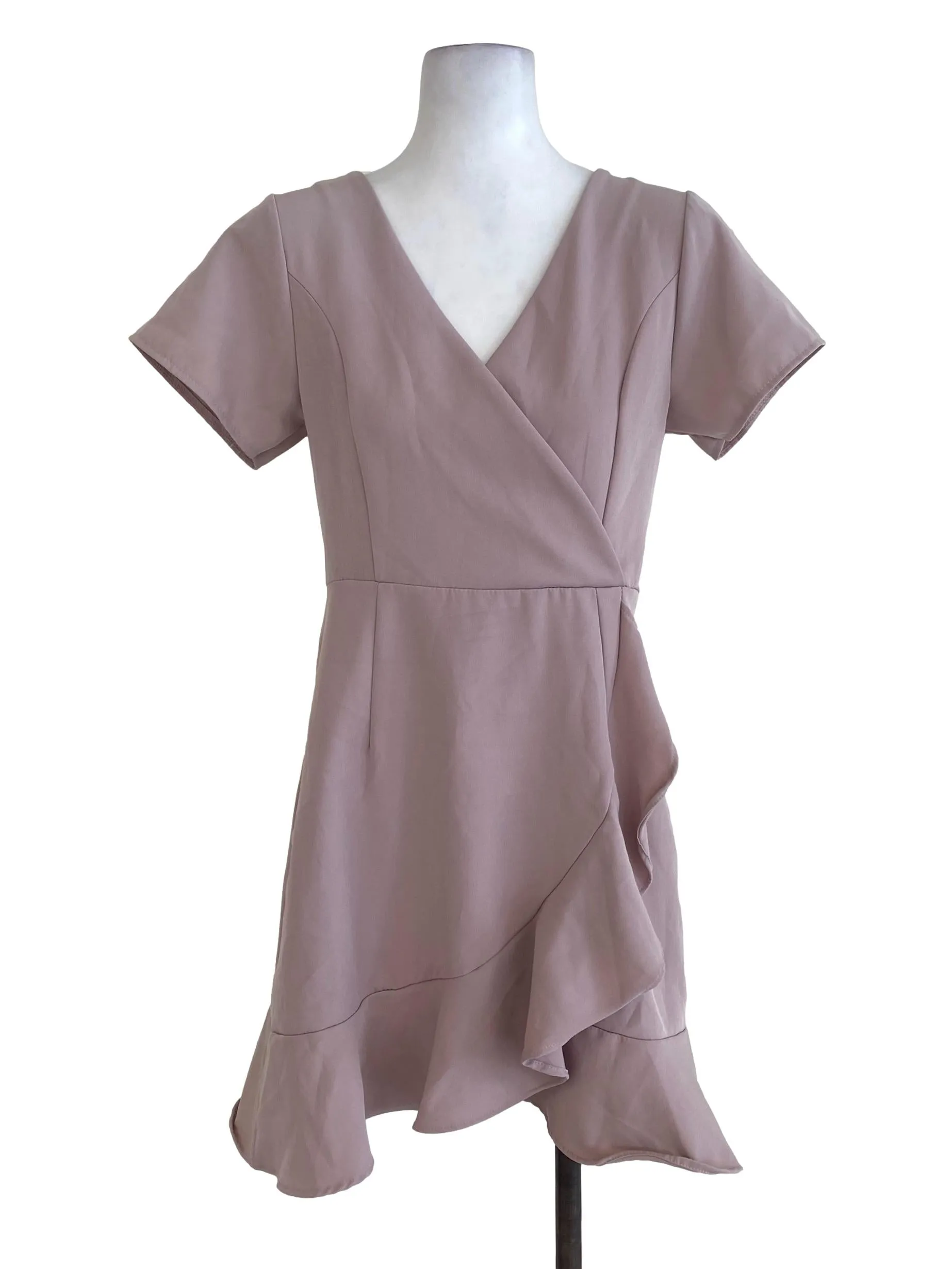 Crepe Ruffled Dress