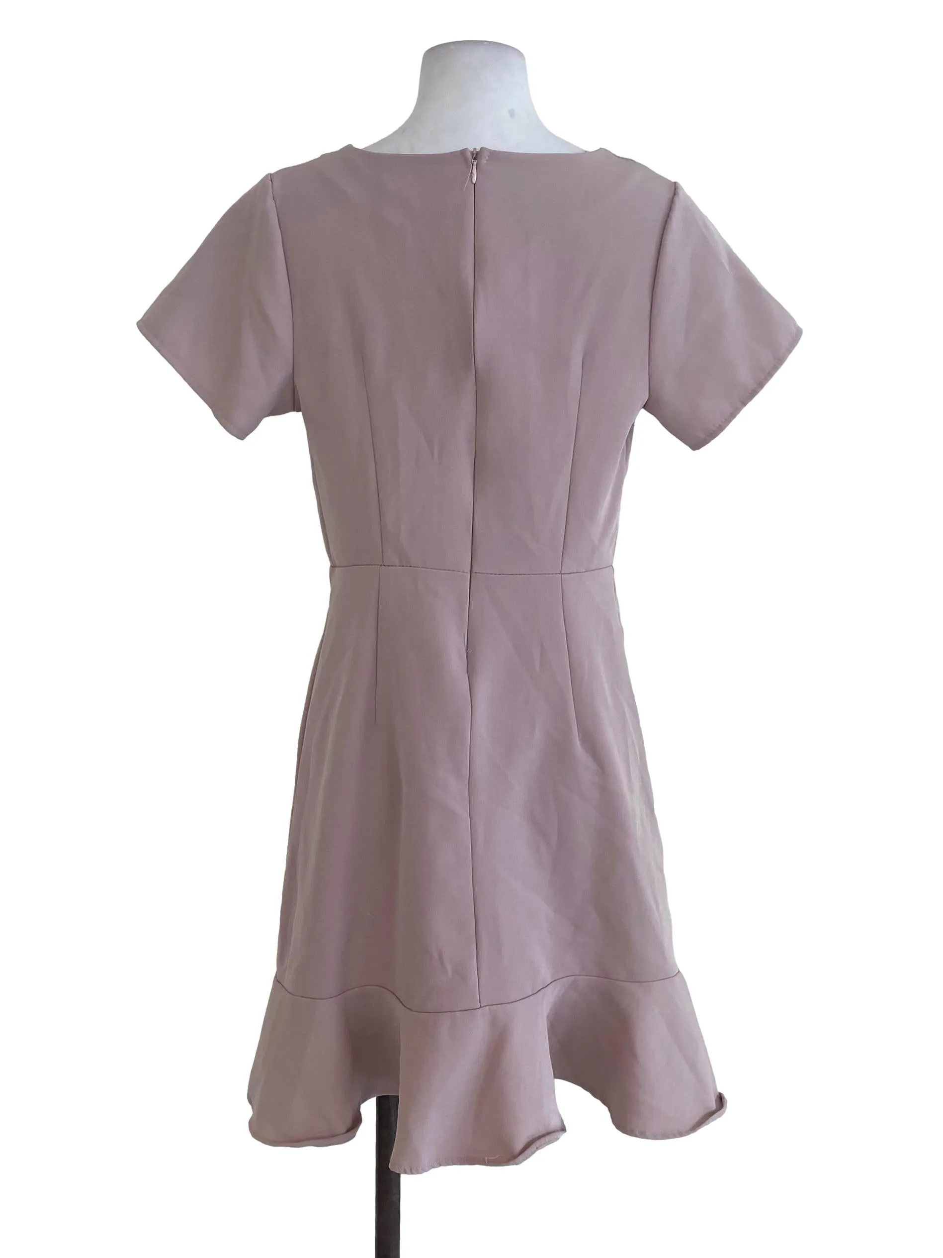 Crepe Ruffled Dress