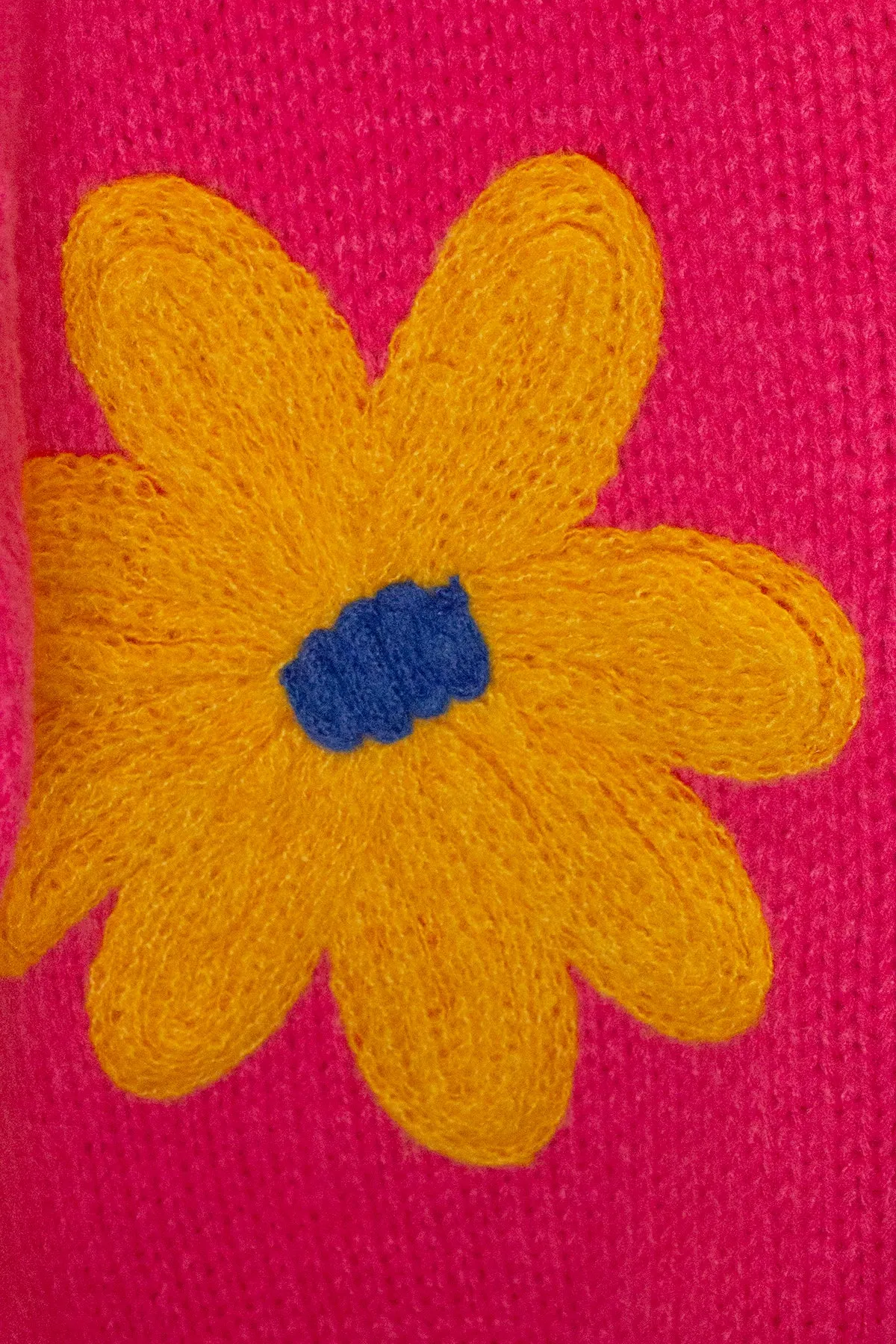 Crochet Applique Bold Floral Cardigan