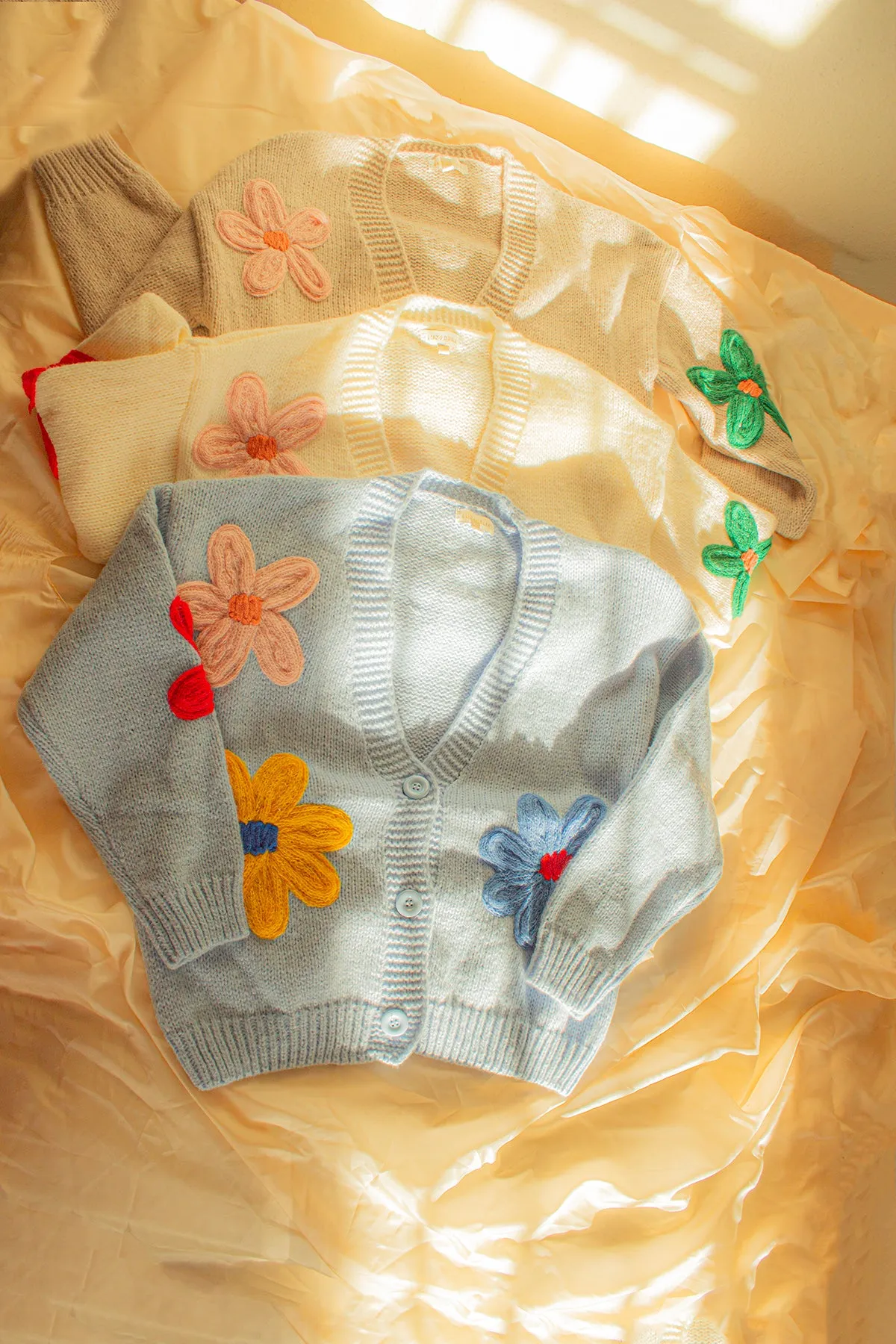 Crochet Applique Bold Floral Cardigan